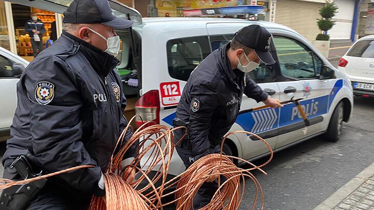 Karantinayı ihlal etti, bakır tel hırsızlığından yakalandı