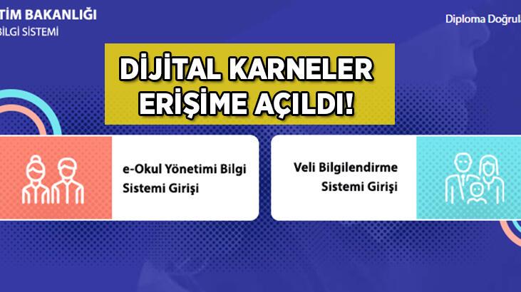Karneler e-Okul üzerinden erişime açıldı! e-Okul karne notları görüntüleme ekranı...
