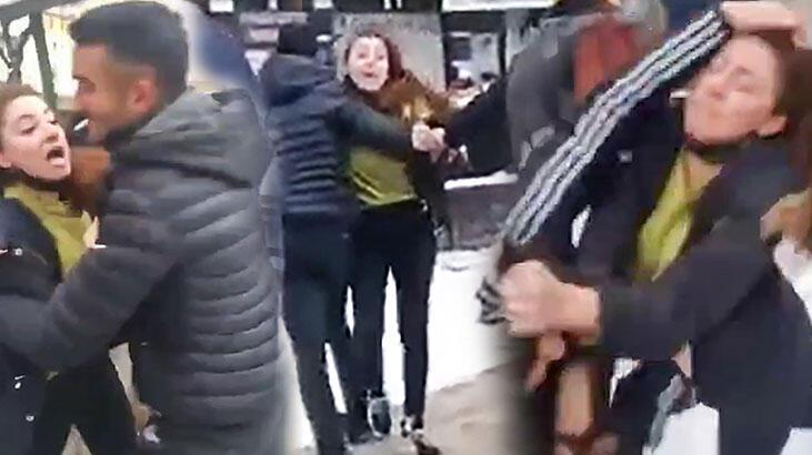 Kars’ta liseli kızlar saç saça kavga etti!