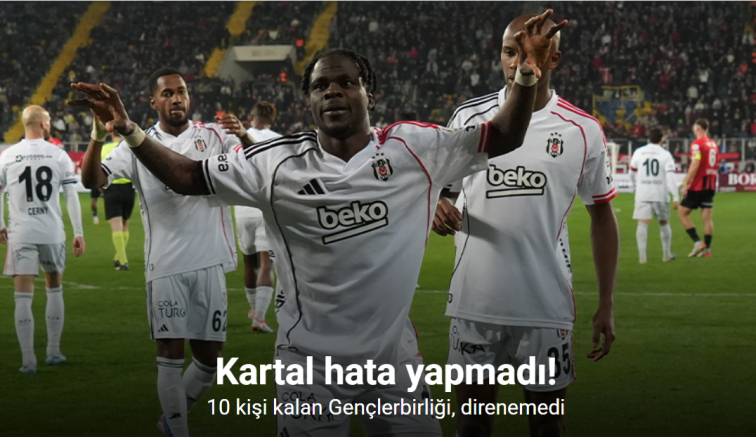 Kartal hata yapmadı! 10 kişi kalan Gençlerbirliği, direnemedi
