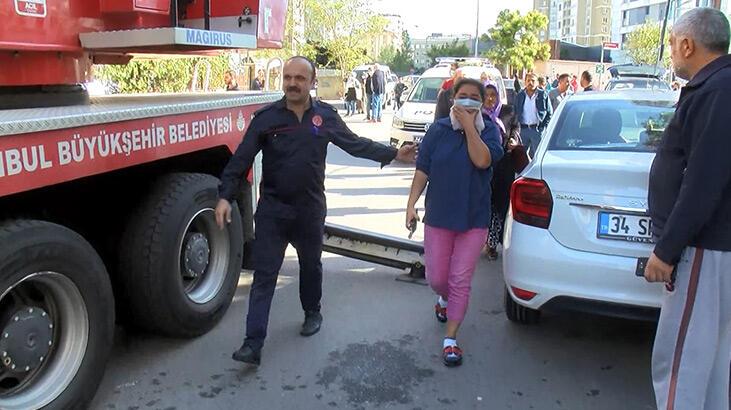 Kartal'da 5 katlı binada yangın