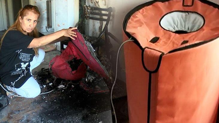 Kartal'da portatif saunadan çıktığı iddia edilen yangın daireyi kül etti