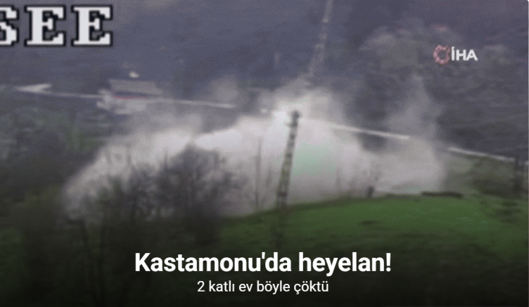 Kastamonu’da heyelan sebebiyle tahliye edilen ev çöktü: O anlar kamerada