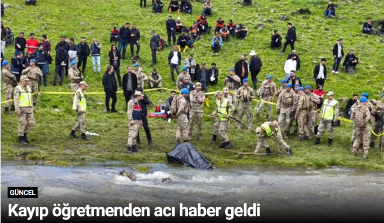 Kayıp öğretmenden acı haber geldi