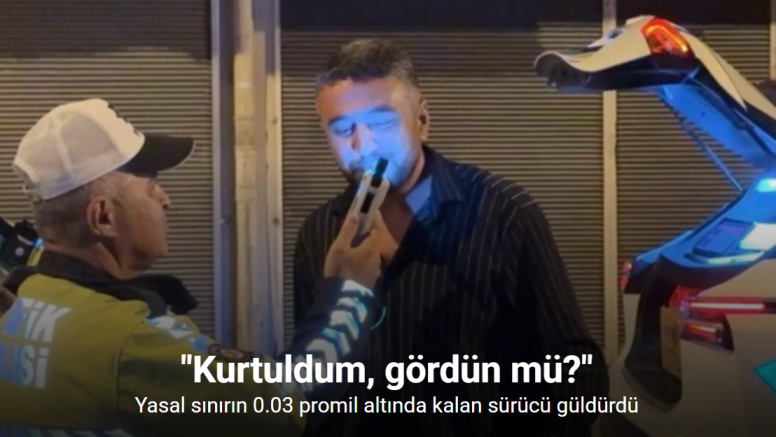 Kayseri’de yasal sınırın 0.03 promil altında kalan sürücü: 