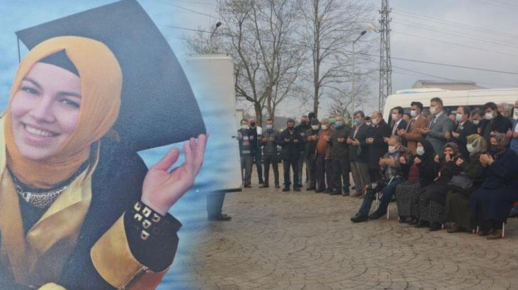 Kazada eşi ile birlikte ölen Edanur öğretmen için okulda tören