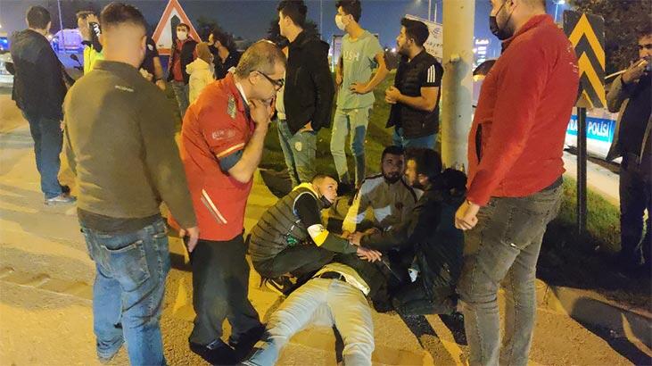 Kazayı gördü aniden frene bastı! Ortalık karıştı