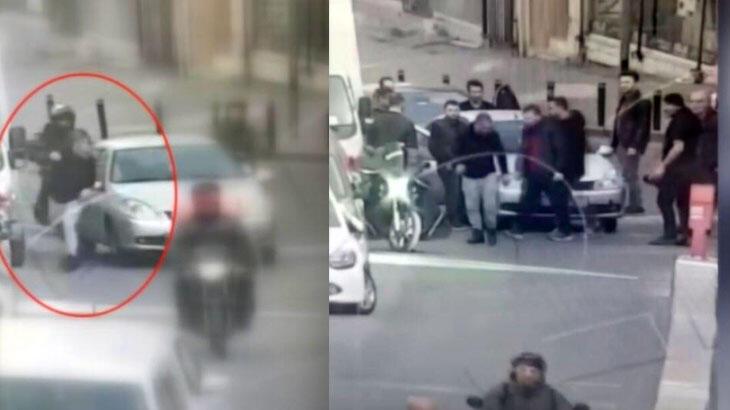 Kendisine çarpan otomobilin sürücüsünü döven yaya tutuklandı