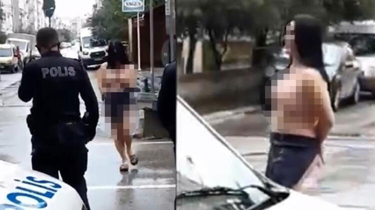 Kenti birbirine kattı! Sokak ortasında soyundu