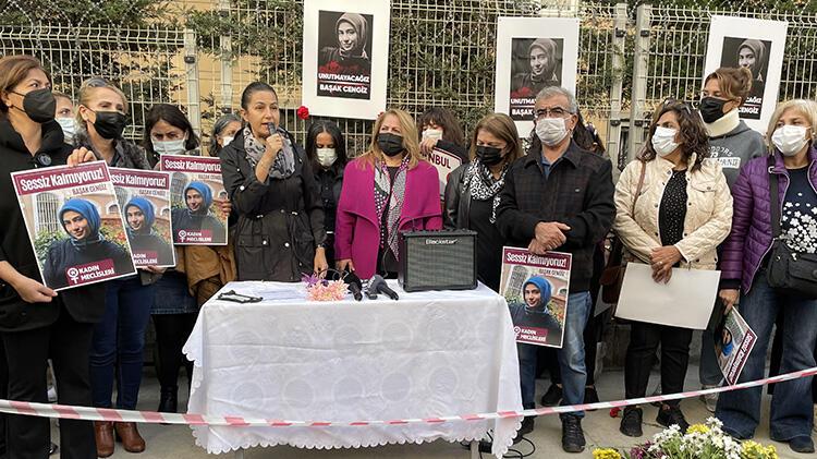 Kılıçlı saldırıda hayatını kaybeden Başak Cengiz için Ataşehir'de anma töreni