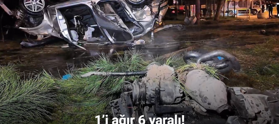 Kırmızı ışık ihlali kazaya neden oldu: 1’i ağır 6 yaralı