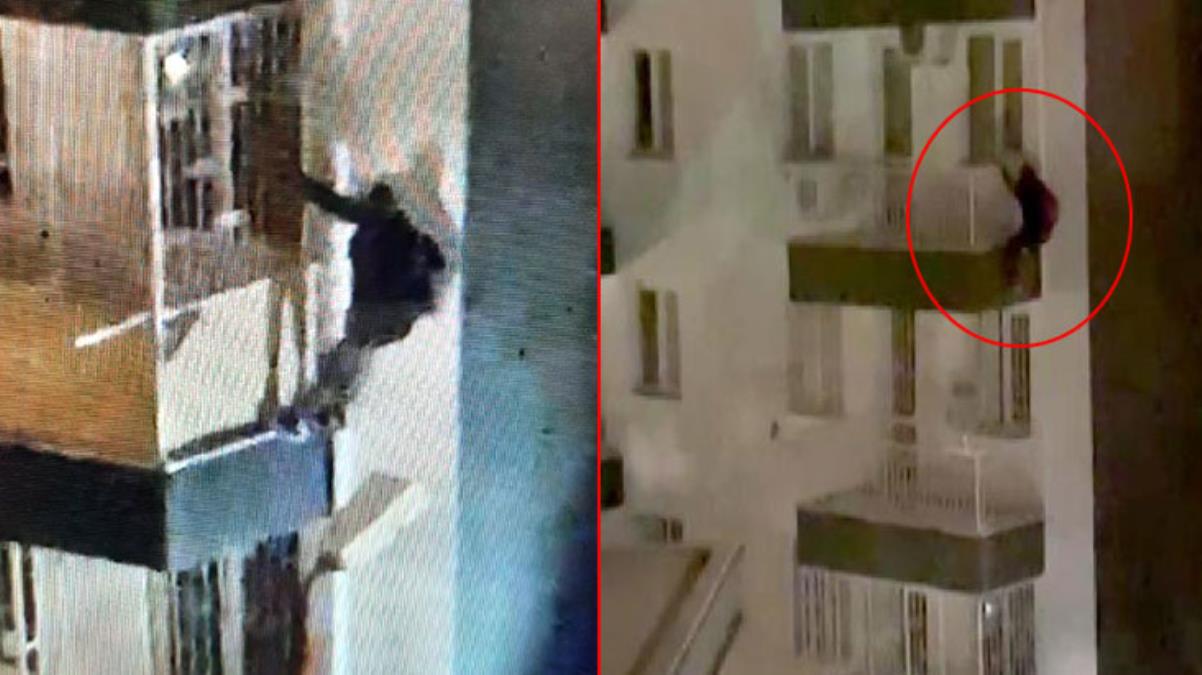 Kısıtlamada polisle karşılaşan şahıs, 'örümcek adam' gibi kaçmaya çalıştı