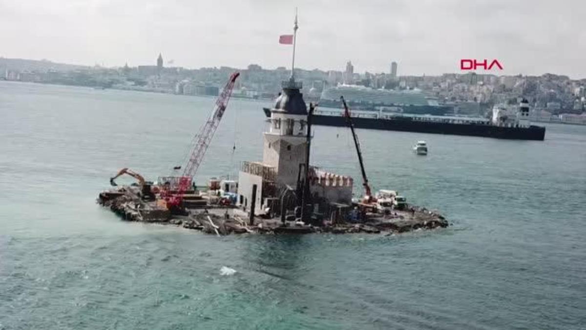 KIZ KULESİ'NİN ÇEVRESİNDEKİ İSKELELER KALDIRILDI