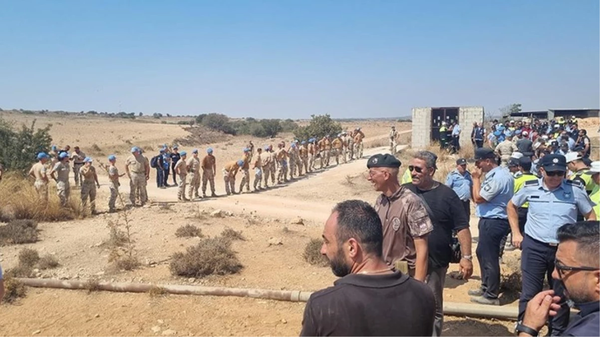 KKTC geri adım atmadı! BM askerleri Yeşil Hat'ta geri itildi, yol yapım çalışmaları yeniden başladı
