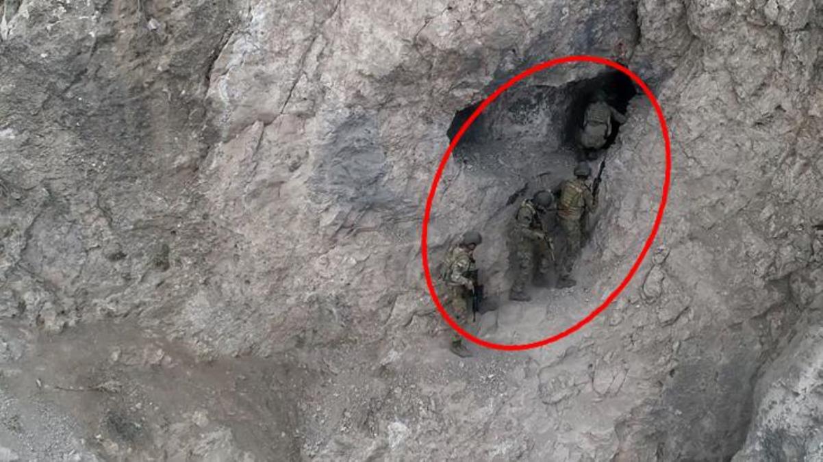 Komandolar, Zap bölgesinde PKK'lı teröristlere ait mağaraya böyle girdi