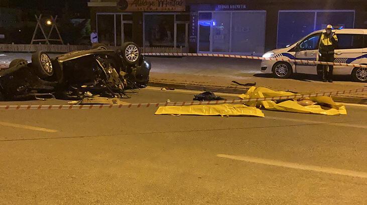 Konya'da otomobil takla attı: 3 genç öldü