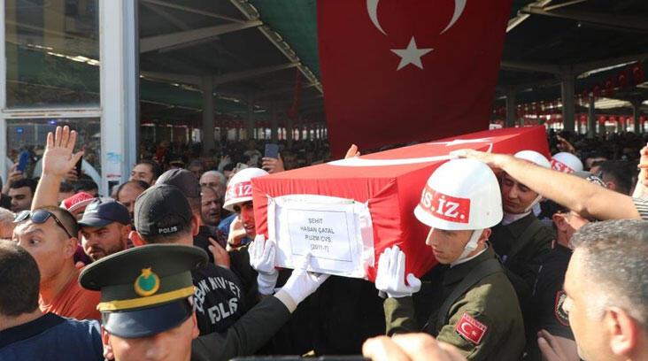 Konyalı şehit Hasan Çatal son yolculuğuna uğurlandı