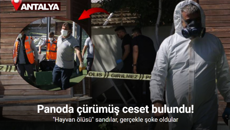 Kötü kokudan şüphelenerek baktıkları reklam panosundan tanınmayacak halde ceset çıktı