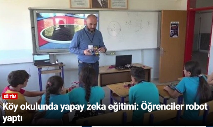 Köy okulunda yapay zeka eğitimi: Öğrenciler robot yaptı