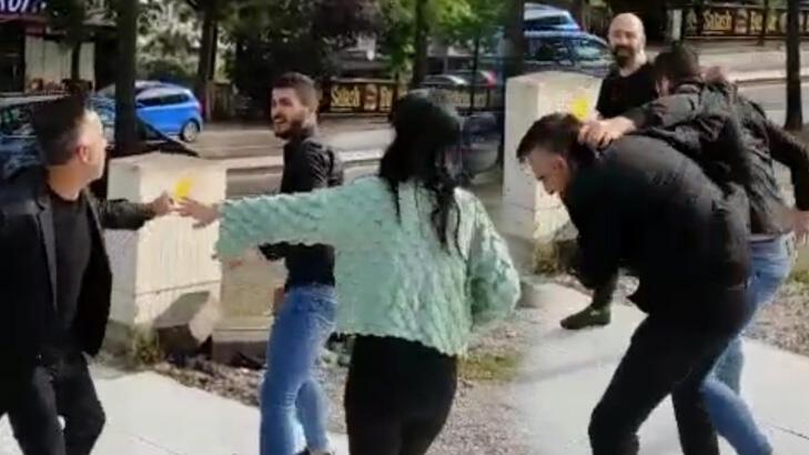 Kuaför işleten ortaklar tekme tokat kavga etti