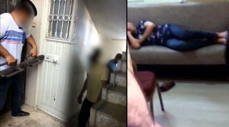 Kumar baskınında polisi görünce uyuyor numarası yaptı