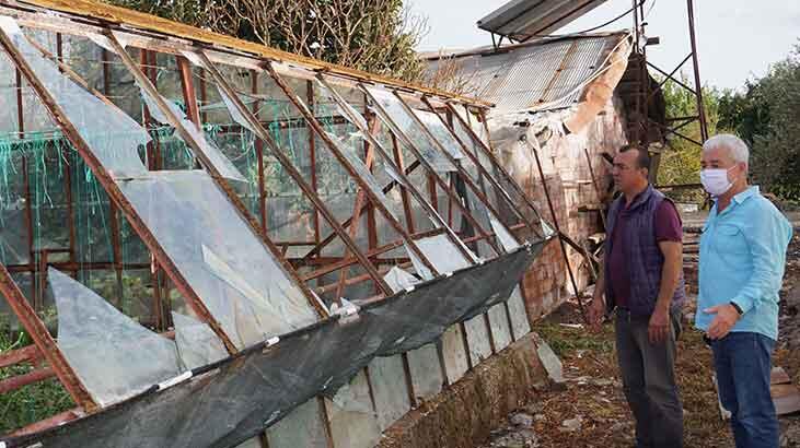 Kumluca'yı dolu ve fırtına vurdu! Zarar tespiti için çalışmalar sürüyor