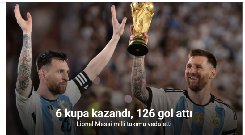 Lionel Messi milli takıma veda etti