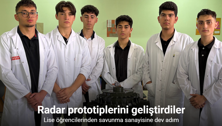 Liseli gençler ürettikleri radar projesini geliştirerek savunma sanayine katkı sağlamak istiyor