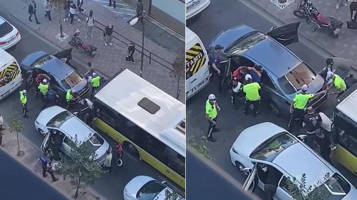 Lüks araç polisi alarma geçirdi! Şişli'de hareketli anlar