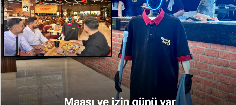 Maaşı ve izin günü olan robot garson, müşterilerin ilgi odağı oldu