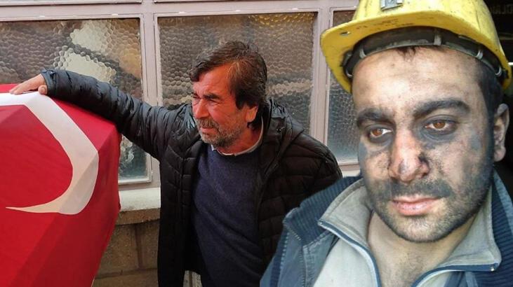 Maden şehidinin babasının zor anları! Tabutun başında güçlükle durdu