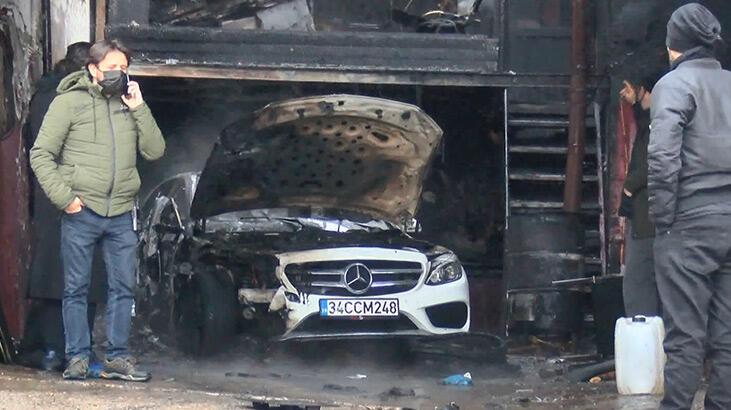 Maltepe'de oto tamirhanede yangın!