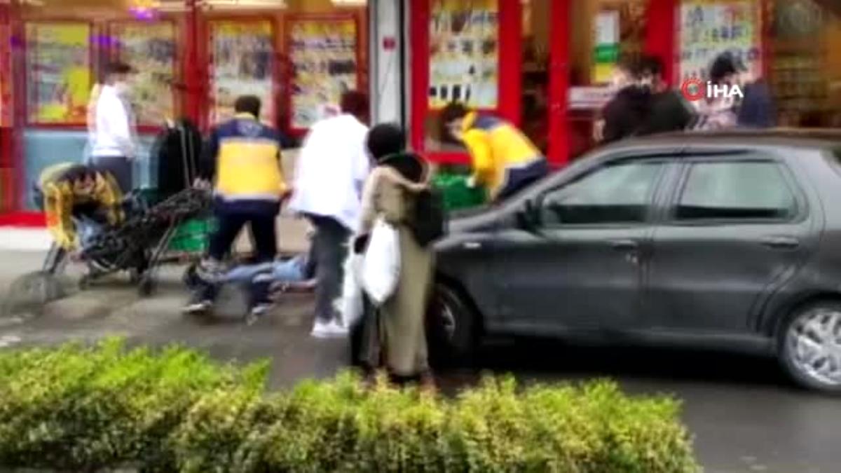 Market çıkışında kalp krizi geçiren vatandaş yola yığıldı