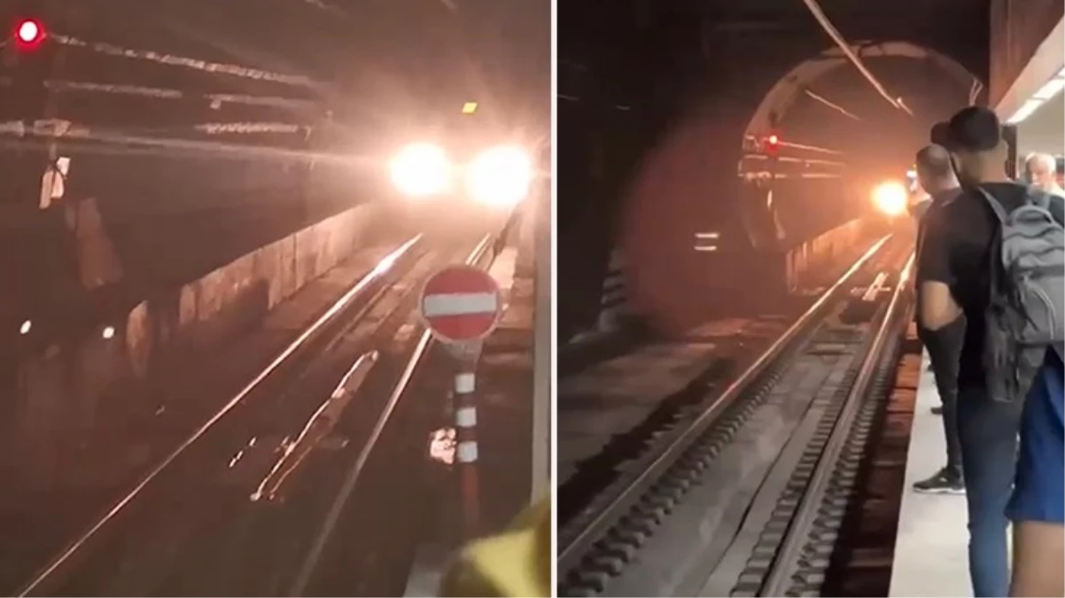 Marmaray'da korku dolu anlar! Tren geldiği sırada raylara atladı, kimse ne yapacağını bilemedi