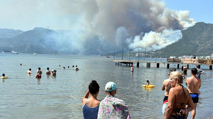 Marmaris'teki orman işçisinin hayatını kaybettiği yangın enerji nakil hatlarından çıkmış