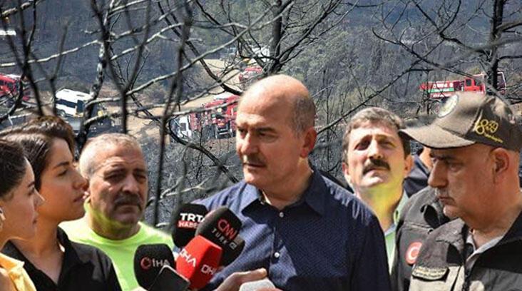 Marmaris'teki yangında sabotaj şüphesi bakan Soylu'dan flaş açıklama