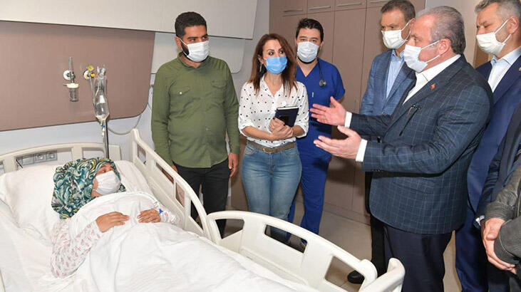 Meclis Başkanı Şentop enkaz altından çıkarılan Buse'yi ziyaret etti