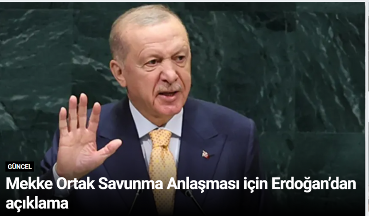 Mekke Ortak Savunma Anlaşması için Erdoğan’dan açıklama