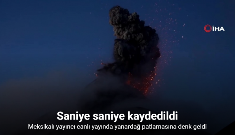 Meksikalı yayıncı canlı yayında yanardağ patlamasına denk geldi