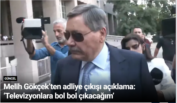 Melih Gökçek’ten adliye çıkışı açıklama: ‘Televizyonlara bol bol çıkacağım’
