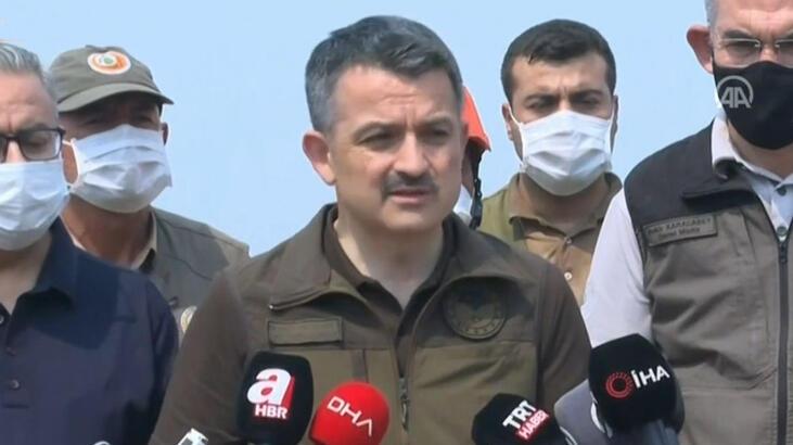 Mersin ve Hatay'daki yangınlara ilişkin Bakan Pakdemirli'den açıklama