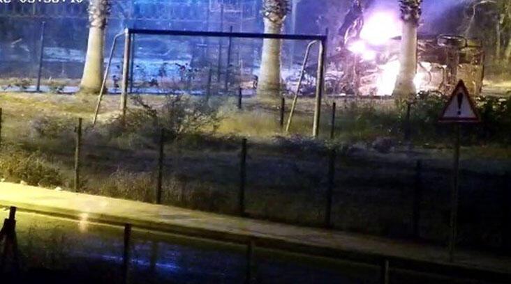 Mersin’de polisevine saldırıdan yeni görüntü