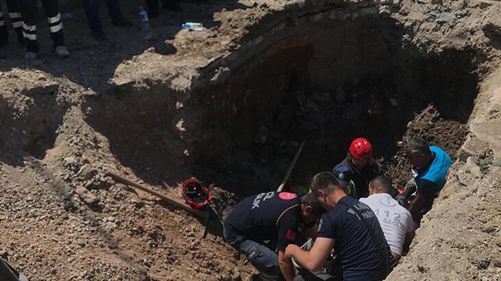 Mesai arkadaşları, göçükteki işçi için elleriyle toprak kazdı