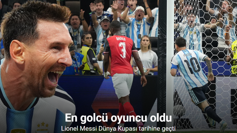 Messi, Dünya Kupası tarihinin en golcü ismi oldu