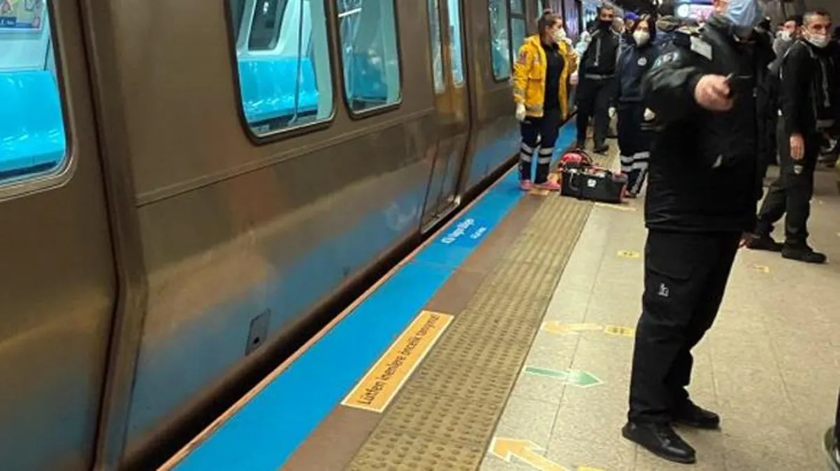 Metroda intihar girişimi, raylara atlayan bir kişi yaralı olarak kurtarıldı 