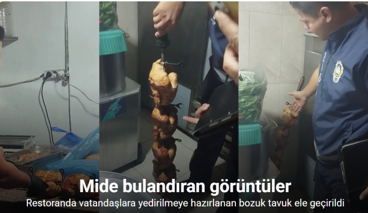 Mide bulandıran görüntülerin ortaya çıktığı restoranda vatandaşlara yedirilmeye hazırlanan bozuk tavuk ele geçirildi