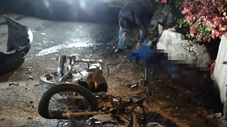 Minibüsle çarpışan motosikletin 14 yaşındaki sürücüsü hayatını kaybetti