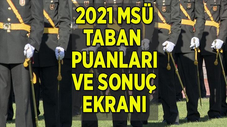 MSÜ taban puanları 2021: MSÜ sınav sonuçları sorgulama ekranı...