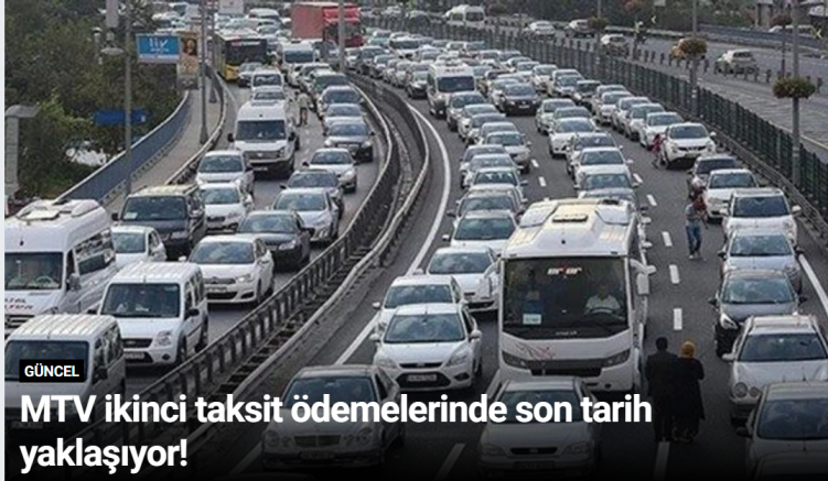 MTV ikinci taksit ödemelerinde son tarih yaklaşıyor!