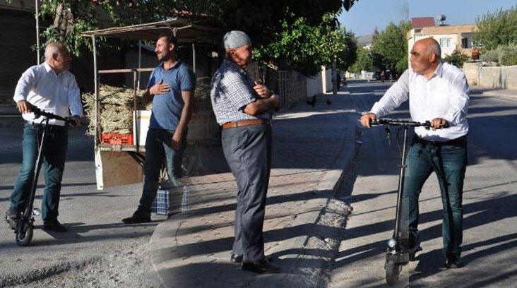 Muhtar, 'makam aracım' dediği skuterle kapı kapı dolaşıp sorunları dinliyor